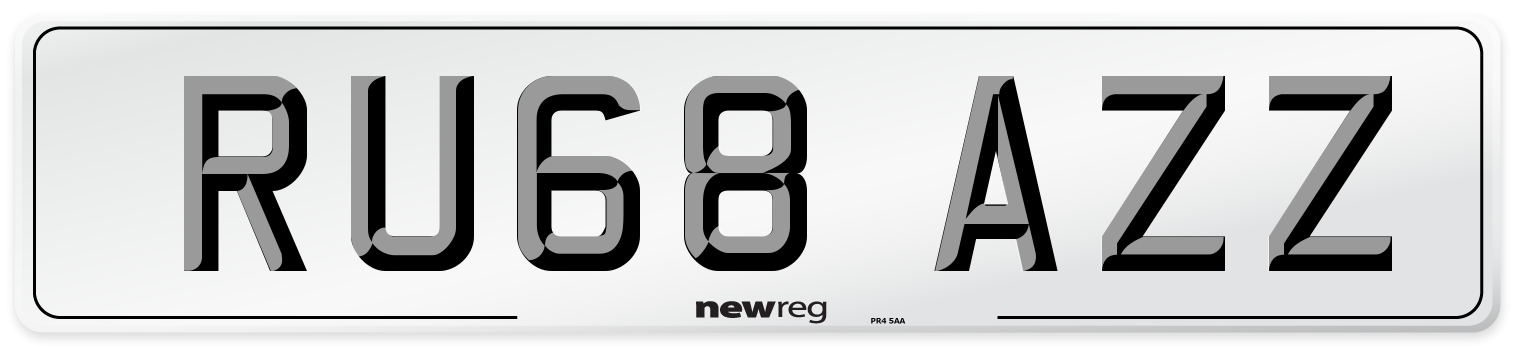 RU68 AZZ Number Plate from New Reg